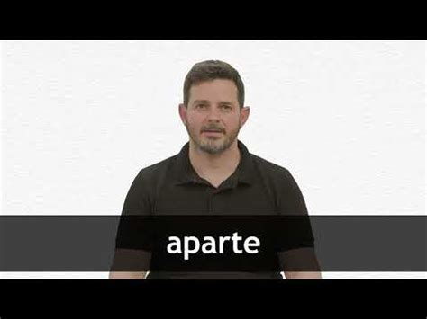 English translation of 'aparté' .